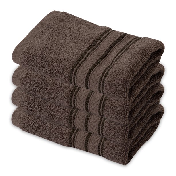 Toallas de Mano de Secado Rápido de 4 Piezas - 100% Algodón Altamente Absorbente - Toalla Ligera para Baño