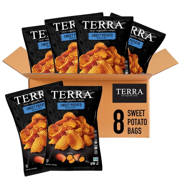 Terra Vegetable Chips, Sweet Potato with Sea Salt Vegetable Chips, 2 Oz (Pack of 8)
