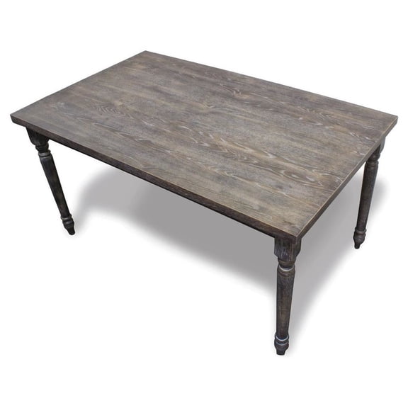 Best Master Furniture Demi Grey Wood and Veneer Distressed Dining Table