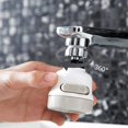 thumbnail image 4 of Grifo Fregadero Sube Presion Ahorra Agua Universal Gira 360° Cabezal de grifo de cocina móvil, para grifo de repuesto anti salpicaduras, Ahorro de agua, 3 modos de ajuste, 4 of 8
