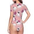 thumbnail image 4 of Naloa Bulldog Women's Short-Sleeved Onesie, One-Piece Swimsuit for Parties, dates, clubs - XX-Large, 4 of 9