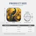 thumbnail image 6 of Uemuo Elegant Gold Leaf Peacock Printed 2 PCS Car Windshield Sun Shade, Auto Sun Heat and UV Rays Blocker, Foldable Automotive Front Window Sunshade Protector, 6 of 7