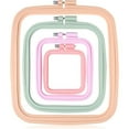thumbnail image 1 of MesaSe 5 Pieces 5 Sizes Square Embroidery Hoops  ABS Plastic Embroidery Hoops for DIY Embroidery Crafts, 1 of 5