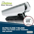 thumbnail image 3 of Blade Rechargeable Wet Dry Lithium Ion Deluxe Beard Trimmer with Interchangeable Heads for Men, 3 of 8
