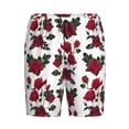 thumbnail image 4 of Wukai Rose Flowers Men’s Short Pajama Pants With Pockets Soft Sleep Pj Shorts for Men-XX-Large, 4 of 6