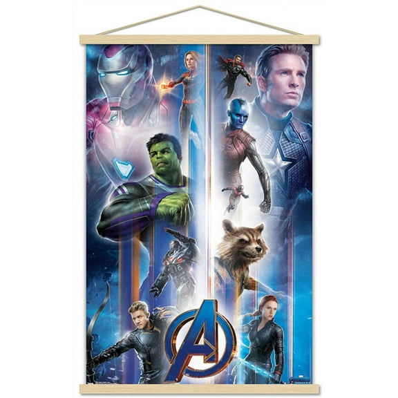 Marvel Cinematic Universe - Avengers - Endgame - Iconic Wall Poster with Wooden Magnetic Frame, 22.375" x 34"