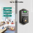 thumbnail image 3 of Keyless Entry Door Lock, Electronic Keypad Deadbolt, Keyed Entry, Auto Lock, Anti-Peeking Password, Easy Installation Design, Oil Rubbed Bronze, 3 of 6