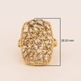 thumbnail image 4 of 3.30 Ct Rose Cut Champagne Diamond 925 Sterling Silver Yellow Plated Cluster Women Wedding Ring, 4 of 5