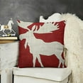 thumbnail image 2 of SHANXI  Moose Throw Pillow Cover,Abstract Animal Beast Antler Horned Reindeer Moose Burlap Pillow Cases Decorative for Women Girls Couch Sofa Bedroom Living Room  22x22in, 2 of 5