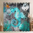 thumbnail image 1 of Erosebridal Rideaux et Draperies Hippocampe Océan (42x90), Rideaux de Chambre Corail Côtier, 1 of 6