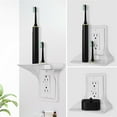 thumbnail image 4 of Wall Mount Phone Charging Station with Shelf, White Plastic Organizer for Outlet, Holds Cell Phone & Keys, Space Saving Design for Home Office and Bedroom Use,Vsgery, 4 of 6