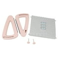 thumbnail image 1 of Reposapiés ergonómico ajustable en altura para debajo del escritorio, con textura de masaje y rodillo para oficina, color rosa, 1 of 14