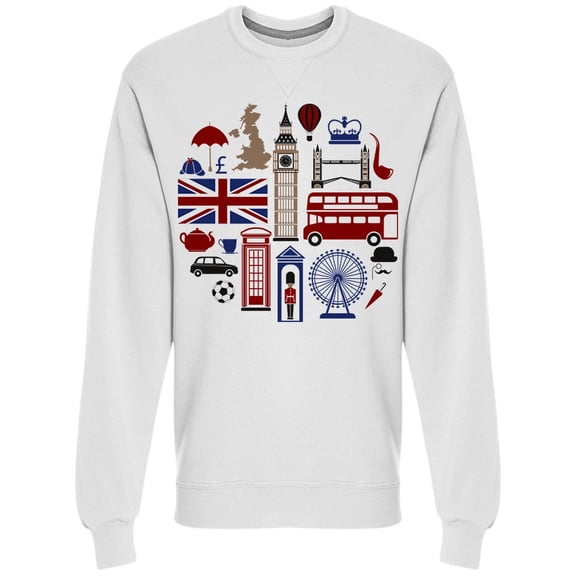 England Uk Landmarks Sweatshirt Men's -Image by Shutterstock