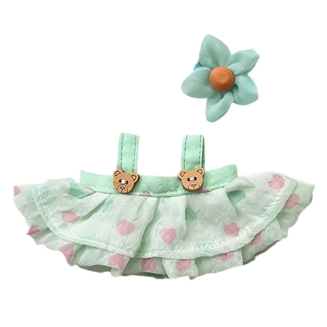 Ropa para muñecas Strade Fareast Limited vestido con tocado de flores verde