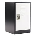 thumbnail image 2 of AdirOffice ALHI62902BW Steel Storage Locker, 1 Tier, 15 x 15 x 24 in., Black Body & White Doors, 2 of 6