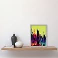 thumbnail image 2 of New York Vibrant Multi Coloured Graphic Design Skyscraper Cityscape Silhouette Artwork Framed Wall Art Print A4, 2 of 4
