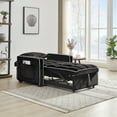 thumbnail image 3 of Jopath Convertible Sofa Chair Bed,3-in-1 Sleeper Sofa with Pull-Out Bed,Modern Velvet Single Sofa Chair with Reclining Backrest and Wide Armrest for Living Room Small Space,Black, 3 of 13