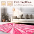 thumbnail image 3 of Whimsical Starburst Pattern Decorative Soft Area Rug, Non Slip, Stain Resistant, Washable Area Rugs for Living Room, Bedroom, Floor Covering for Cozy Spaces (Pink) 4x6ft, 3 of 6