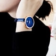 thumbnail image 2 of SK Elegant Minimalist Womens Watch, Slim Leather Strap, 2 of 6
