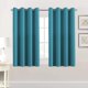 thumbnail image 1 of Cortinas blancas de 96 pulgadas de largo, paneles de tratamiento de ventana/cortinas para sala de estar, diseño moderno, paneles de cortina con ojales para comedor, juego de 2, azul turquesa, 52 pulgadas de ancho x 54 pulgadas de largo, 1 of 5