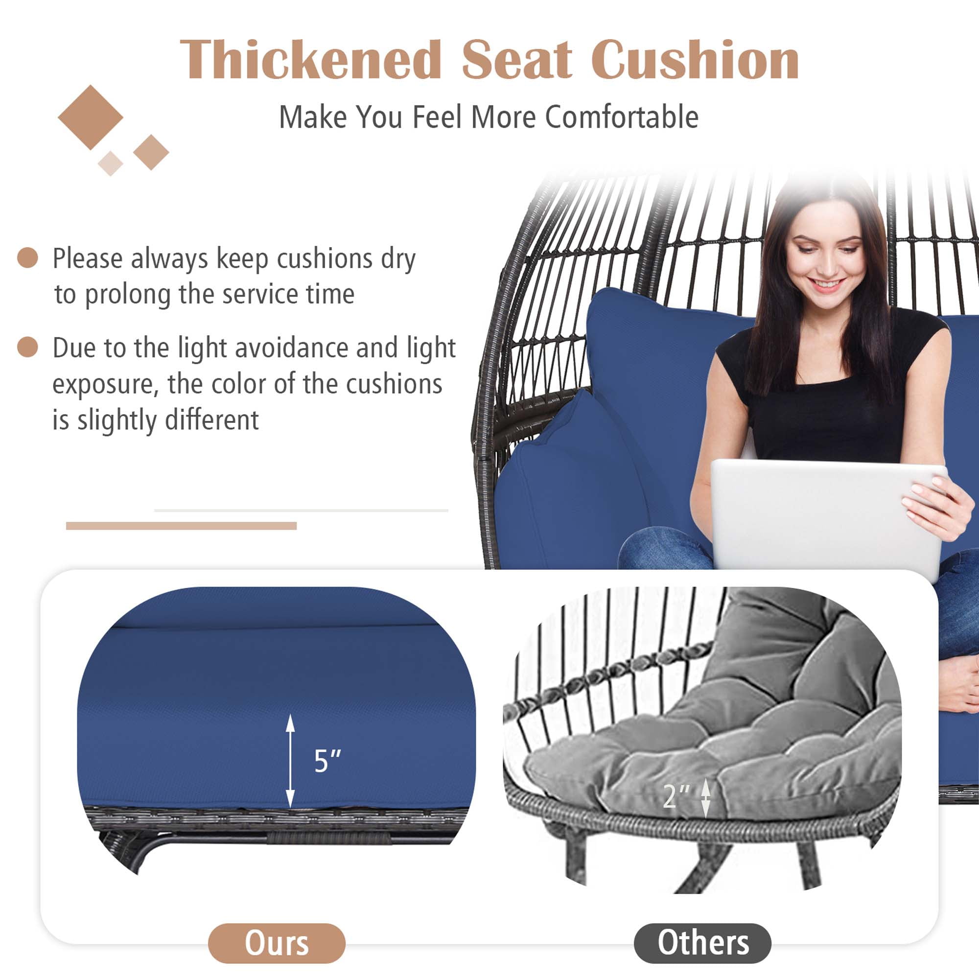 Oversized chair cushions sale