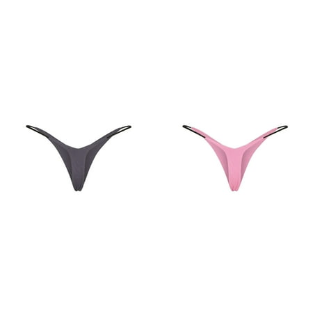 2-Pack Women s Thong Low Rise Double Layer Bikini Briefs Star Pasties Women s Boy Short Panties The Bibs The Knickers French Cut Panties for Women Large Panties for Women Pack Lace Bikini Panties