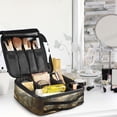 thumbnail image 5 of FORMRS Travel Makeup Bag Large Capacity Train Case Cosmetic Organizer with Adjustable Dividers, Snow Mountains, 5 of 8