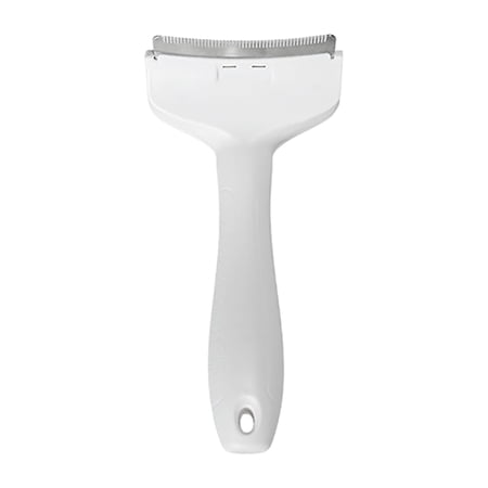 Multifunctional Pet Comb 5.91 x 2.95 Inch White for Shedding Control V Tooth Deshedding Comb for Dogs and Cats Ergonomic Grooming Brush with Tight V Shaped Teeth Pet Grooming Brushes