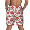 thumbnail image 2 of Lsque Mens Swim Trunks Amanita Red Mushroom Pattern - Bathing Suit Compression Liner - Beach Swim Shorts Swimwear - (S-3XL) - Stretch Quick Dry -X-Large, 2 of 9