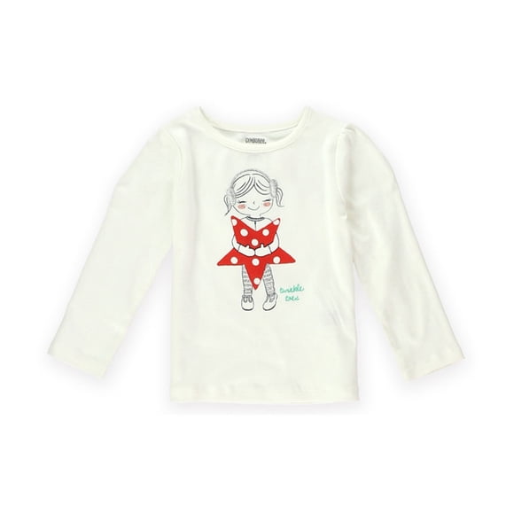 Gymboree Girls Twinkle Toes Embellished T-Shirt, White, Infant, 6-12 mos