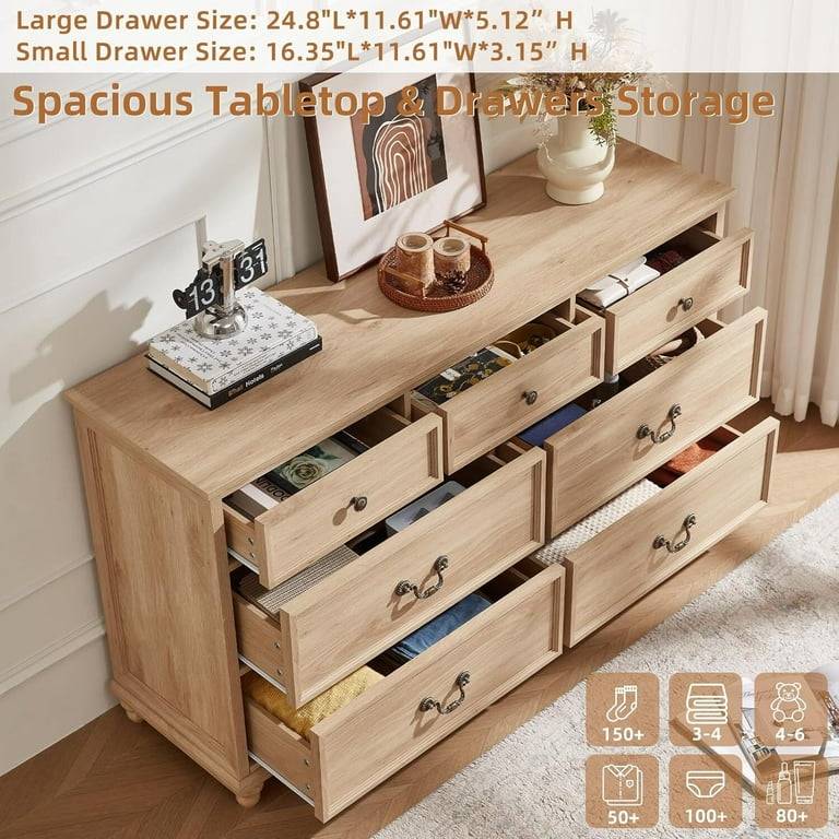 long dresser under 100 Aukfa Large 9 Drawer Dresser,Wood Closet Dressers Long Chest of Drawers for  Nursery Bedroom Living Room Hallway, Brown