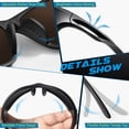 thumbnail image 4 of LINVO Polarized Sports Sunglasses for Men Wrap Around Sun Glasses for Fishing Cycling Driving 100% UV Protection, 4 of 8