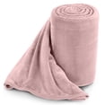 thumbnail image 3 of Fleece Blanket King Size, Pack of 2 – Soft 310 GSM Plush Microfiber Blanket, Warm Lightweight Blanket for The Bed, Bulk Value Pack 108x90 Inches, Pink, 3 of 7