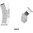 thumbnail image 2 of 4 Sets Rectangle Bayonet Clasps Stainless Steel Bayonet Clasps 5mm Hole Leather Cord End Connectors for Bracelets Necklaces Buckle Jewelry Making Matte Platinum Color, 2 of 8