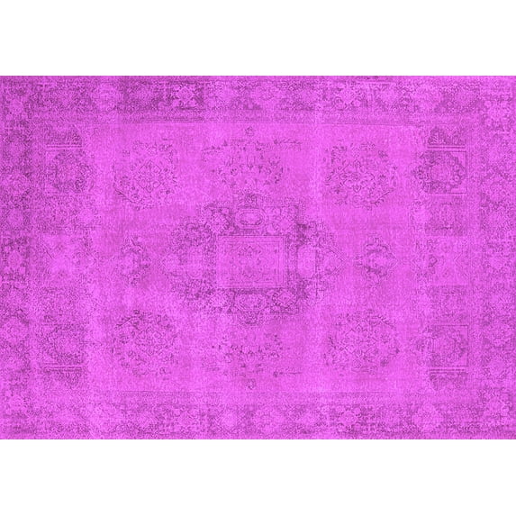 Ahgly Company Indoor Rectangle Oriental Pink Industrial Area Rugs, 4' x 6'