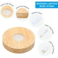 thumbnail image 3 of PATIKIL 4 Inch Wooden LED Light Base, 2pcs Wood Light Display Base Stand Lighting with Switch for 3D Crystal Glass Aroma Stone Art, Colorful Light, 5V DC, 3 of 7