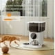 thumbnail image 2 of Tabacir Automático para gatos, 2 gatos, 6 comidas al día, comedero doble de 7 litros con doble alimentación, dispensador automático de comida seca para mascotas, temporizador con horario flexible, 2 of 7