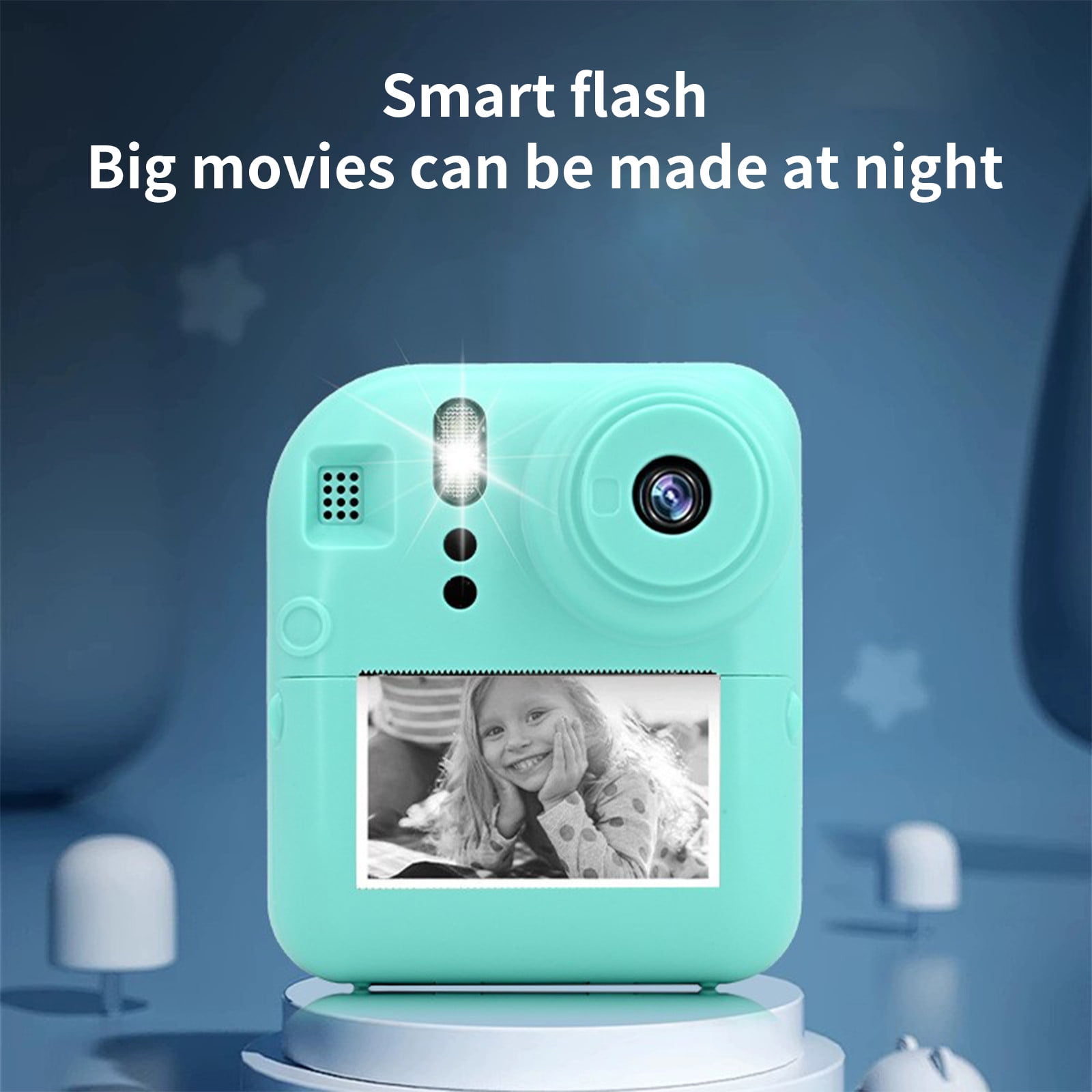 Portable 1080P High Definition Digital Video Camera, DV Camcorder HD Image, LCD Screen, Photo Shooting/Video Recording/Instant Printing, 1000mAh Battery and USB Charging