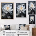 thumbnail image 4 of Designart "Delicate Intricacy White Flower wall art I" Abstract Botanicals Floater Framed Canvas Art Print, 4 of 7