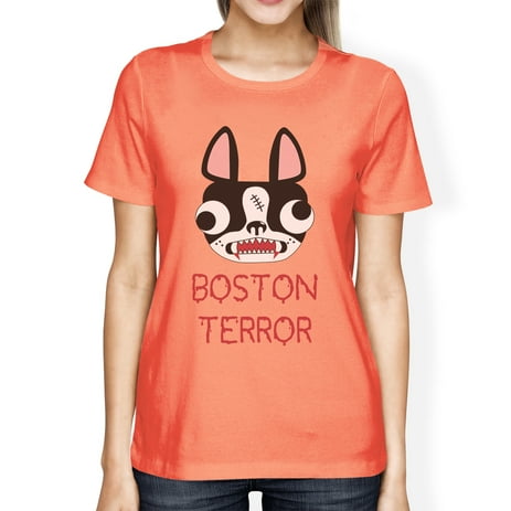 Boston Terror Terrier Shirt Dog Lovers Halloween Custom For Women