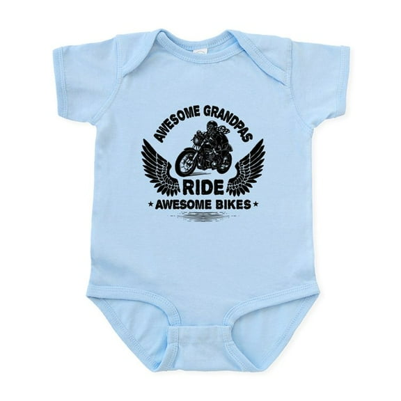 CafePress - Biker Grandpa Baby Light Bodysuit - Baby Light Bodysuit, Size Newborn - 24 Months