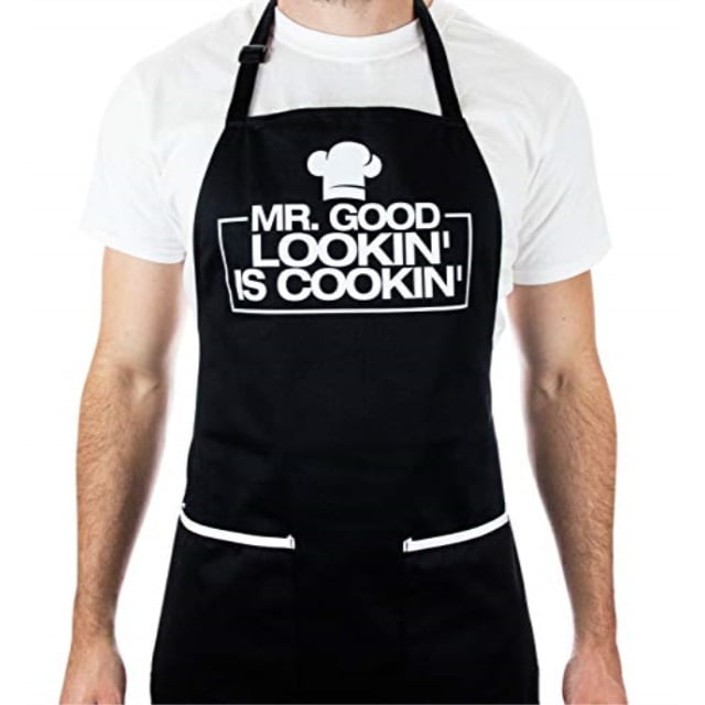 Funny Apron For Men Mr Good Looking Is Cooking Bbq Grill Apron For A Husband Dad 