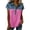 Hot Pink, variant on Women's T Shirt Printed Round Neck Short Sleeve Casual Top Summer Fashion Clothing for Women