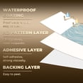 thumbnail image 6 of Baroque Peel and Stick Wallpaper Abstract Flowing Blue White Line Organic Wave Texture Wall Mural 23.6in x 9.8ft Self Adhesive Removable Wall Paper Renter Friendly Wallpaper for Bedroom, 6 of 8