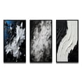 thumbnail image 2 of Designart "Abstract Stream of Euphoria I" Abstract Painting Framed Wall Art Set Of 3 - Blue Modern Frame Canvas Set For Living Room Decor, 2 of 6