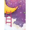 thumbnail image 4 of BSDHOME Polyester 5x7ft Childlike Cartoon Drawing Backdrop Moon Ship Photography Background Children Photo Shooting Props, 4 of 5
