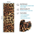 thumbnail image 2 of Orange and Brown Leopard Pattern Hot Yoga Mat Towel Non Slip for Hot Yoga - Quick-Drying Yoga Mat Cover with 4 Corner Pockets with Travel Bag - Hot Yoga Towel Non Slip 70"x26", 2 of 6