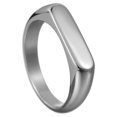 thumbnail image 1 of Bague de Déclaration de Mariage Simple en Acier Inoxydable de Style Chevalet Carré, 1 of 3