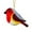 #10 Multicolor, variant on Fwttom Animal Christmas Ornaments - Cute Little Brid Hanging Christmas Tree Decorations, 2D Flat Small Accessories Xmas Holiday Decor