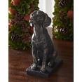 thumbnail image 2 of 11 Inch Resin Patina Sitting Dog on Black Base, 2 of 3